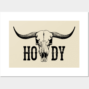 Howdy and skull Posters and Art